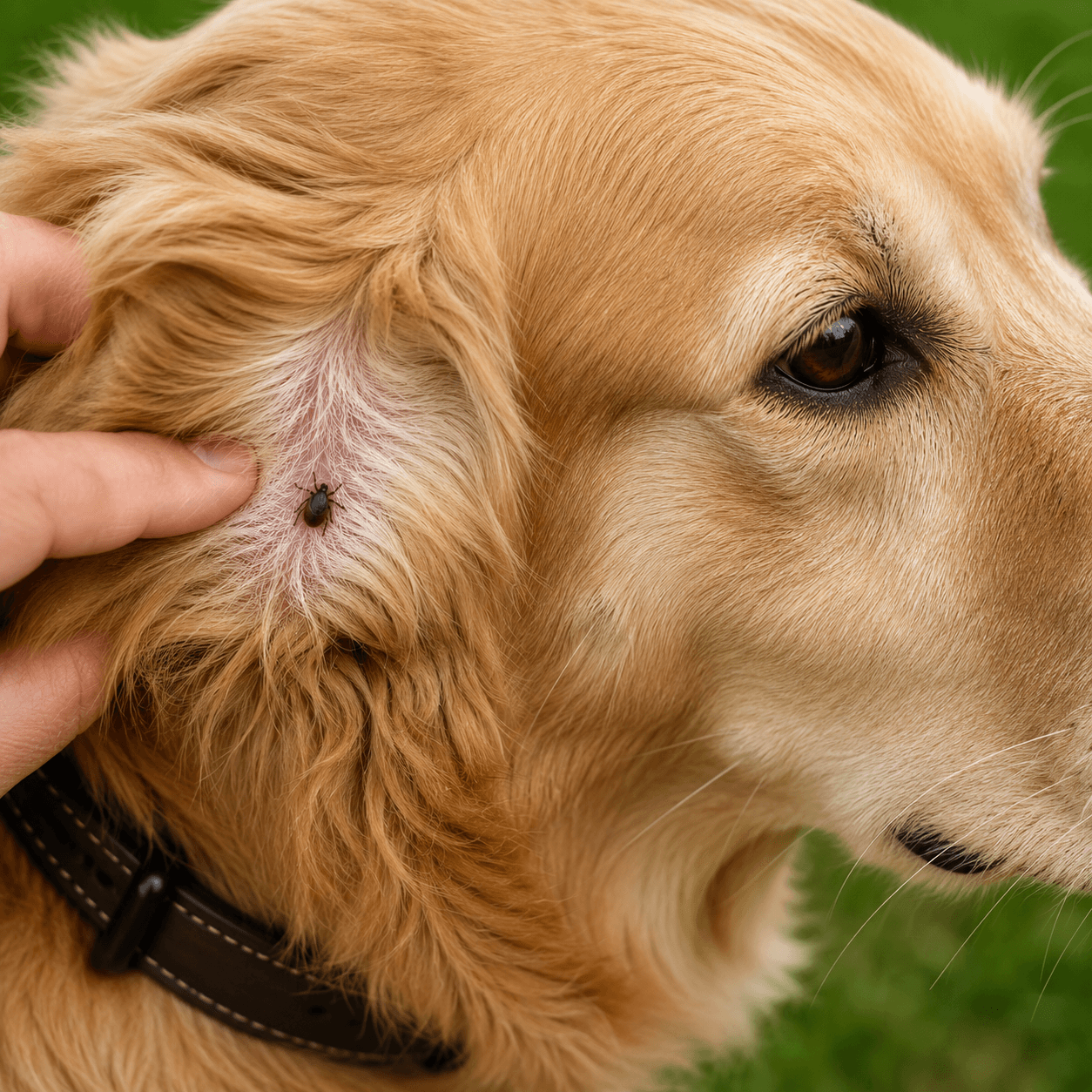 A tick found on a dog
