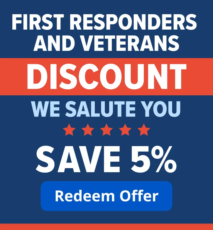First Responders and Veterans save 5% coupon