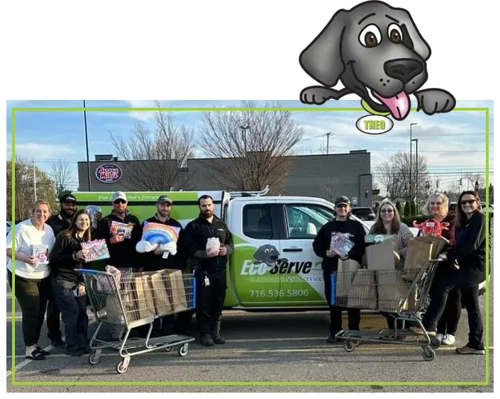EcoServe Pest Team shopping for gifts during the holidays Compeer Friendship Program