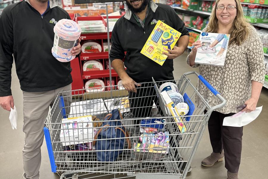 Eco Serve Team Shopping for Presents