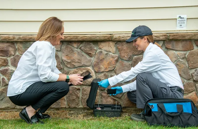 Eco Serve Technicians Checking rodent trap