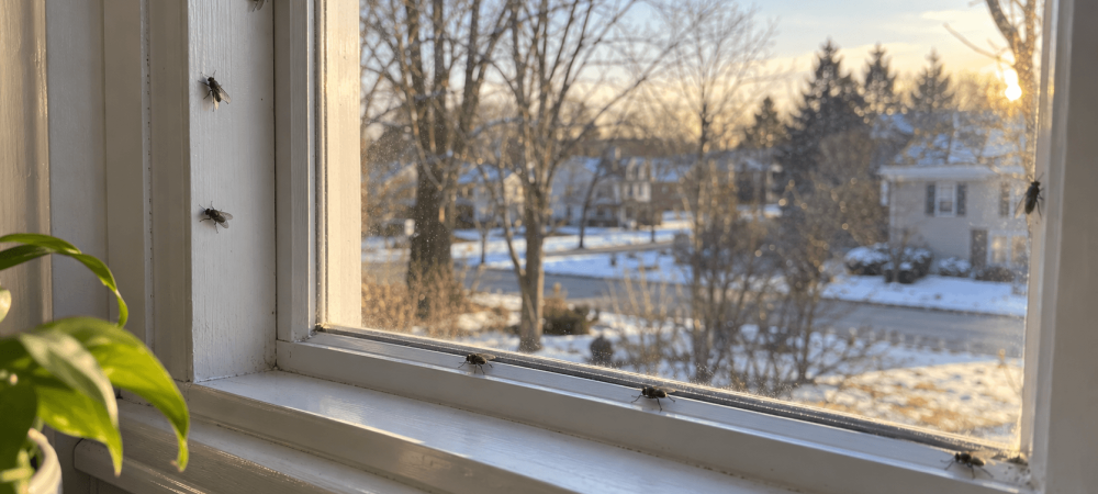 Cluster flies around an upstairs window in buffalo ny
