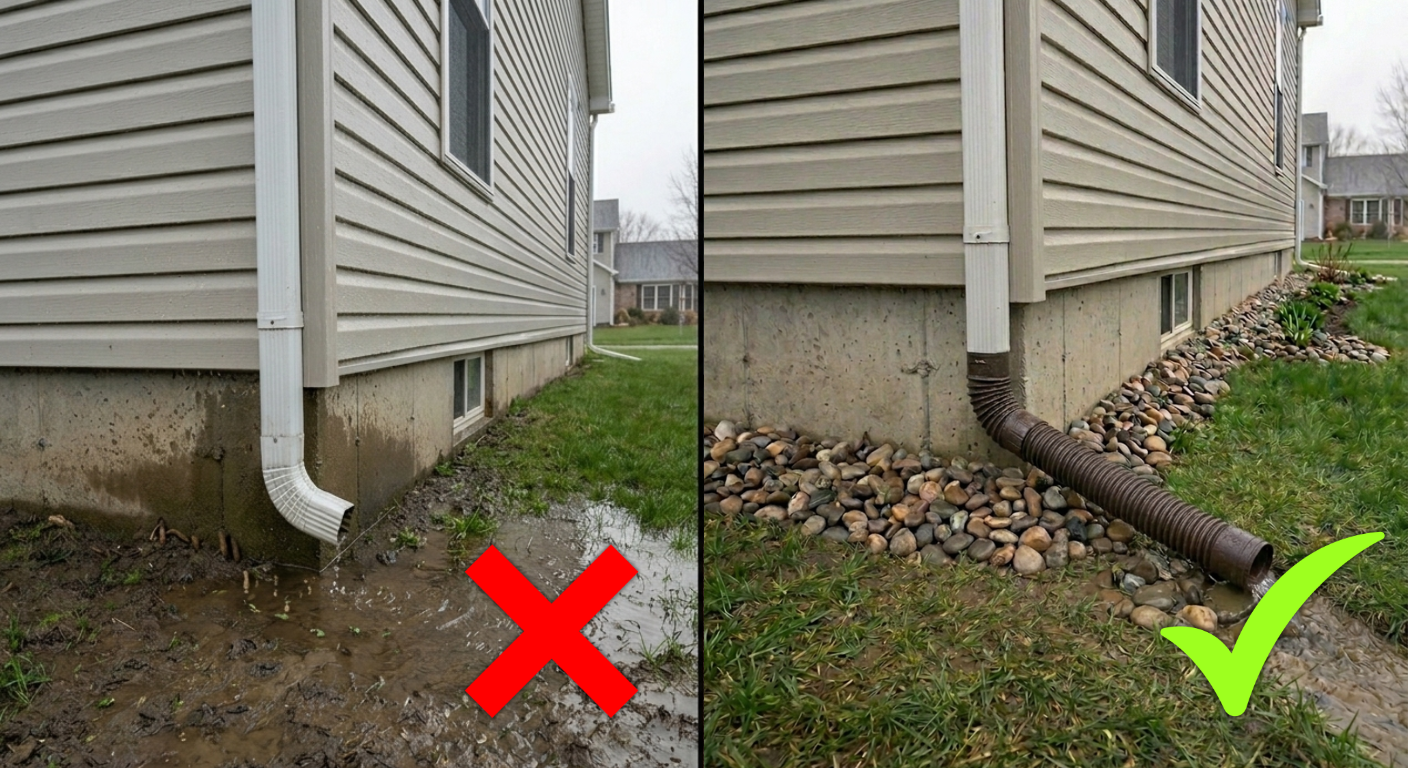 best way to remove moisture from poor drainage