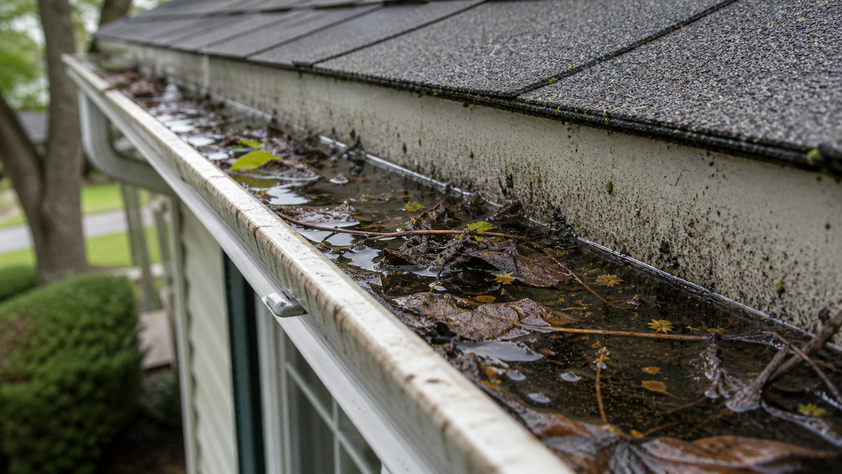 gutter leaves